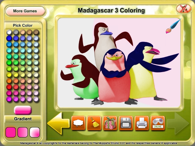 Free Download Madagascar 3 Coloring Screenshot 3