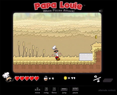 Papa Louie When Pizzas Attack - Games online